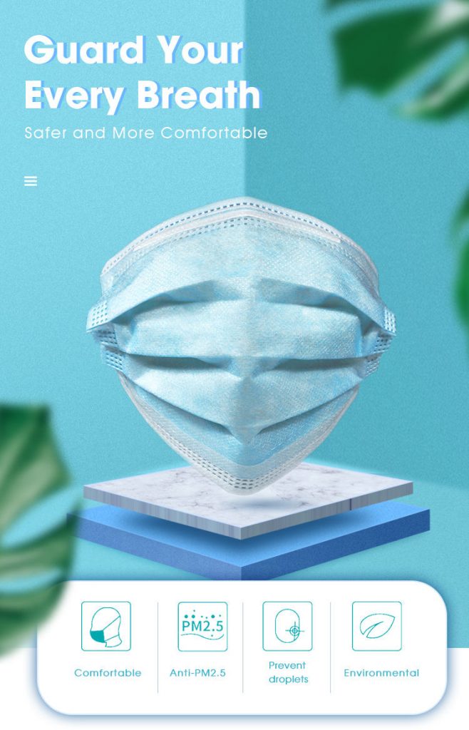 Disposable Face Masks Made In Usa for Adult